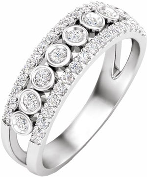 14K White 1/2 CTW Diamond Anniversary Band