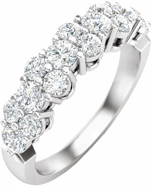 14K White 1 CTW Diamond Anniversary Band