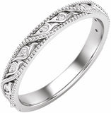 14K White .05 CTW Diamond Anniversary Band