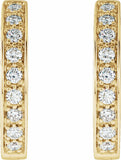 14K Yellow 3/4 CTW Diamond Inside-Outside Hinged 18.5 mm Hoop Earrings