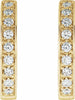 14K Yellow 3/4 CTW Diamond Inside-Outside Hinged 18.5 mm Hoop Earrings