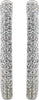 18K White 1 CTW Diamond Inside-Outside Hinged 24 mm Hoop Earrings