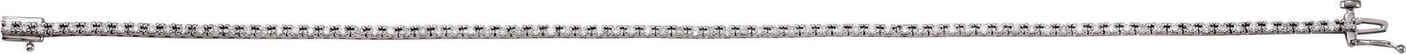 14K White 7/8 CTW Diamond Line 7 1/4 Bracelet