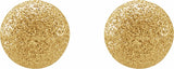 14K Yellow 6 mm Stardust Ball Earrings