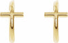 14K Yellow Cross 11.8 mm Huggies