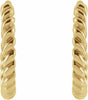 14K Yellow 11 mm Twisted Rope Huggies