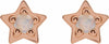 14K Rose Opal Star Earrings