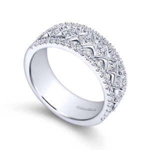 Gabriel & Co. 14k White Gold Contemporary Diamond Ring