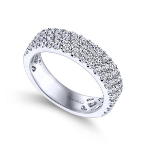 Gabriel & Co. 14k White Gold Stackable Diamond Ring