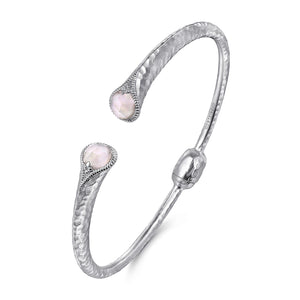 Gabriel & Co. Sterling Silver Souviens Gemstone Bangle Bracelet