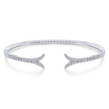 Gabriel & Co. 14k White Gold Demure Diamond Bangle Bracelet