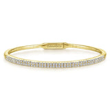 Gabriel & Co. 14k Yellow Gold Demure Diamond Bangle Bracelet