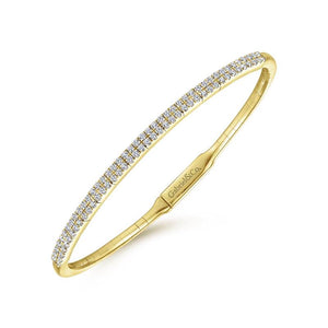 Gabriel & Co. 14k Yellow Gold Demure Diamond Bangle Bracelet