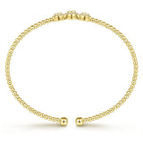 Gabriel & Co. 14k Yellow Gold Bujukan Diamond Bangle Bracelet