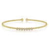 Gabriel & Co. 14k Yellow Gold Bujukan Diamond Bangle Bracelet