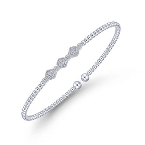 Gabriel & Co. 14k White Gold Bujukan Diamond Bangle Bracelet