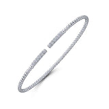 Gabriel & Co. 14k White Gold Bujukan Diamond Bangle Bracelet