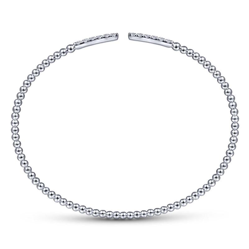 Gabriel & Co. 14k White Gold Bujukan Diamond Bangle Bracelet