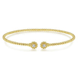 Gabriel & Co. 14k Yellow Gold Bujukan Diamond Bangle Bracelet