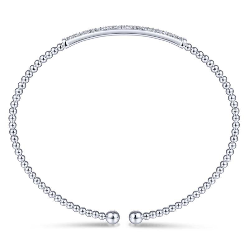 Gabriel & Co. 14k White Gold Bujukan Diamond Bangle Bracelet