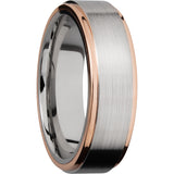 Lashbrook Rose & White Cobalt Chrome 7mm Men's Wedding Band