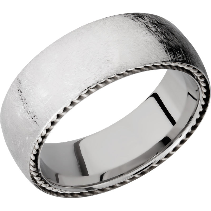 Lashbrook Cobalt Chrome 8mm Men's Wedding Band