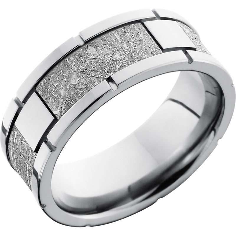 Lashbrook Cobalt Chrome Meteorite 8mm Men's Wedding Band