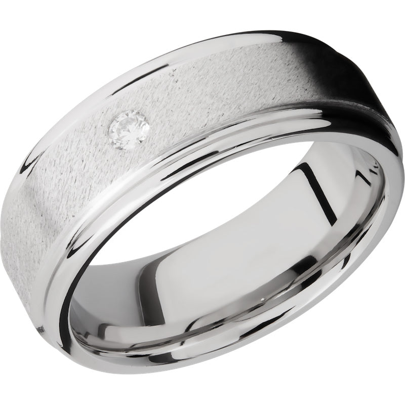 Lashbrook Cobalt Chrome 8mm Men's Wedding Band