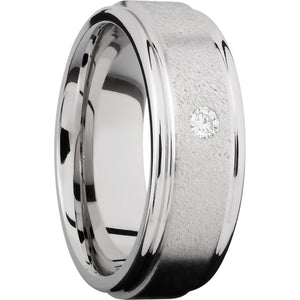 Lashbrook Cobalt Chrome 8mm Men's Wedding Band