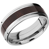 Lashbrook Cobalt Chrome Hardwood 8mm Men's Wedding Band