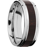 Lashbrook Cobalt Chrome Hardwood 8mm Men's Wedding Band