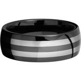 Lashbrook Black & White Tungsten 8mm Men's Wedding Band