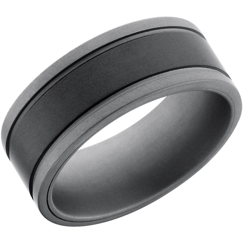 Lashbrook Black Tungsten 9mm Men's Wedding Band