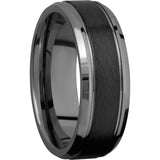 Lashbrook Black Tungsten 8mm Men's Wedding Band