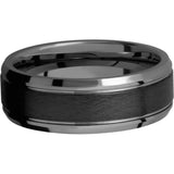 Lashbrook Black Tungsten 8mm Men's Wedding Band