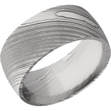 Lashbrook Black & White Damascus Steel 10mm Men's Wedding Band