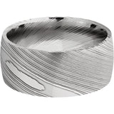 Lashbrook Black & White Damascus Steel 10mm Men's Wedding Band