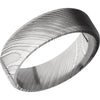 Lashbrook Black & White Damascus Steel 7mm Men's Wedding Band