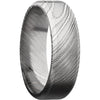 Lashbrook Black & White Damascus Steel 7mm Men's Wedding Band