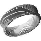 Lashbrook Black & White Damascus Steel 7mm Men's Wedding Band