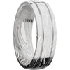 Lashbrook Black & White Damascus Steel 7mm Men's Wedding Band