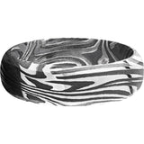 Lashbrook Black & White Damascus Steel 7mm Men's Wedding Band