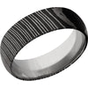 Lashbrook Black & White Damascus Steel 7mm Men's Wedding Band