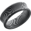 Lashbrook Black & White Damascus Steel 8mm Men's Wedding Band