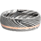 Lashbrook Black Rose & White Damascus Steel 8mm Men's Wedding Band