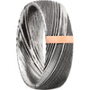 Lashbrook Black Rose & White Damascus Steel 8mm Men's Wedding Band