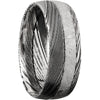 Lashbrook Black & White Damascus Steel Meteorite 8mm Men's Wedding Band