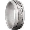 Lashbrook Black & White Damascus Steel 8mm Men's Wedding Band