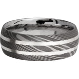 Lashbrook Black & White Damascus Steel 8mm Men's Wedding Band