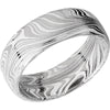 Lashbrook Black & White Damascus Steel 8mm Men's Wedding Band